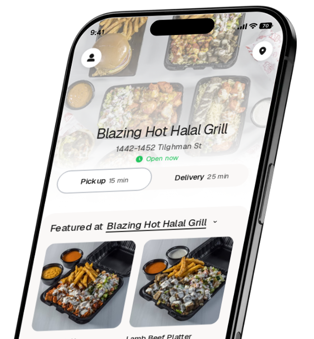 Blazing Hot Halal Grill app preview